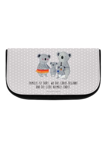 Mr. & Mrs. Panda Kosmetiktasche Koala Familie mit Spruch in Grau Pastell