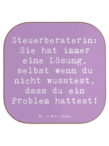 Mr. & Mrs. Panda Untersetzer für Gläser Spruch Steuerberaterin L... in Lavendeltraum