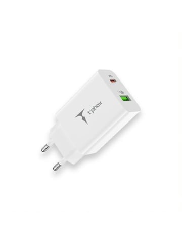 Wisam Wandladegerät T-PHOX SPEEDY USB-C 20W + USB 18W QC 3.0 Weiß