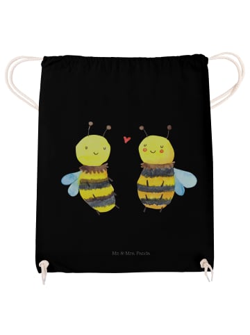 Mr. & Mrs. Panda Stoffbeutel Biene Verliebt ohne Spruch in Schwarz