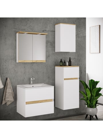 VCM  5 tlg. Badmöbel-Set mit Waschbecken Cosila-I 61 cm in Weiß