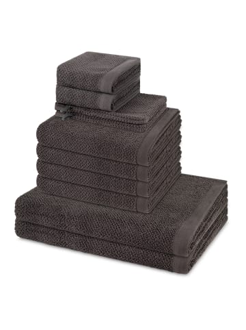 Möve 2 X Wasch- 2 X Gäste- 2 X Dusch- 2 X Handtuch im Set Bliss in Graphite