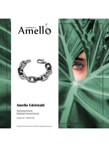 Amello Armband Edelstahl, Keramik ca. 19,5cm Glieder