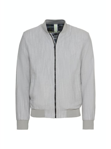 CALAMAR Leinen Blouson in Grau