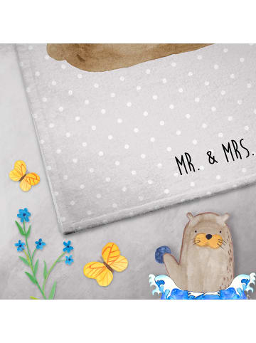 Mr. & Mrs. Panda Handtuch Bär Seifenblasen ohne Spruch in Grau Pastell