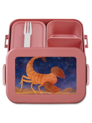 Mr. & Mrs. Panda Lunchbox Sternzeichen Skorpion Design ohne Spruch in Rot Pastell
