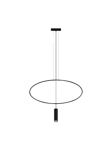 Nice Lamps Hängeleuchte IZZY 1 in Schwarz (L)81cm (B)6cm (H)150cm
