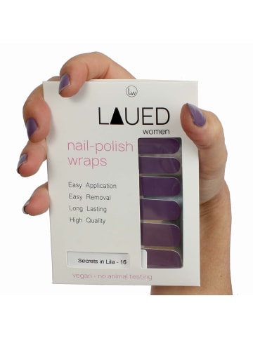 VARGU LAUED vegane Nagelfolien solid purple in Secrets In Lila