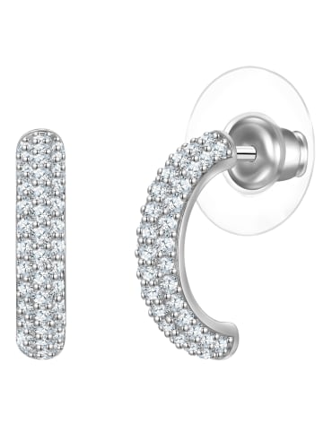 Yokoamii Ohrringe aus Messing mit Zirkonia in silber