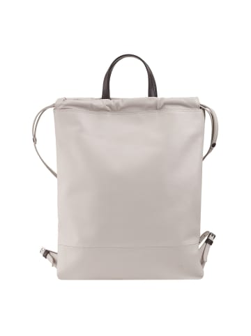 DuDu Rucksack Leder 42 cm in pearl grey