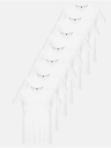 Tazzio T-Shirt "E107" - 7er-Pack - in Weiß