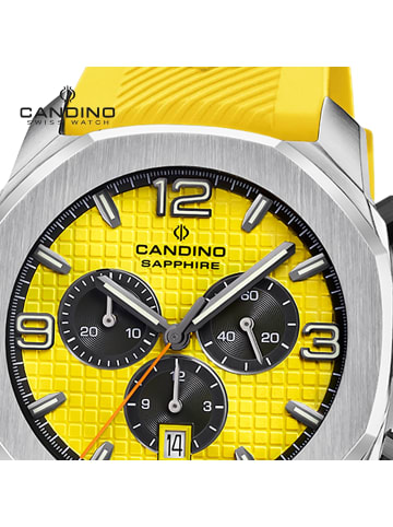 Candino Chronograph-Armbanduhr Candino Sport gelb groß (ca. 44mm)