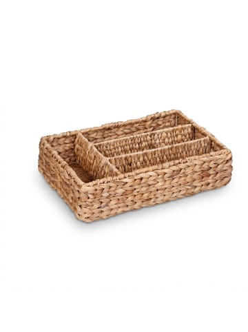 relaxdays Besteckkasten in Natur - (B)42 x (H)10,5 x (T)29 cm