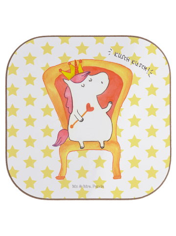 Mr. & Mrs. Panda Untersetzer für Gläser Einhorn Prinzessin ohne ... in Weiß
