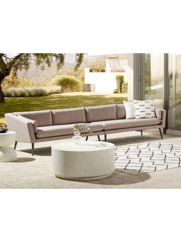 Beliani Gartensofa LORETELLO in Beige/Grau - (W) 320 x (H) 70 x (L) 76 cm