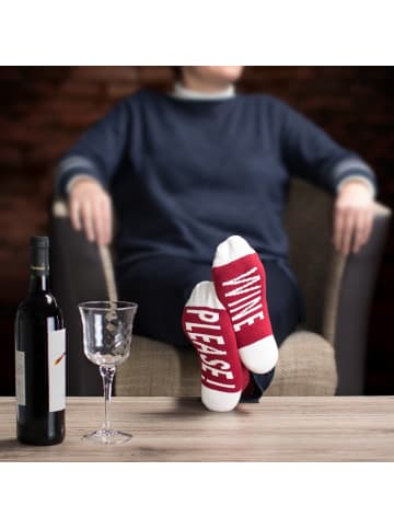 Clark Crown® Under-Statement-Socks mit lustigen Sprüchen in Wine Please