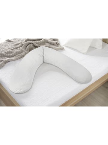 Theraline Bezug für Das Original Theraline Stillkissen 190x40 cm Lichtgrau Musselin