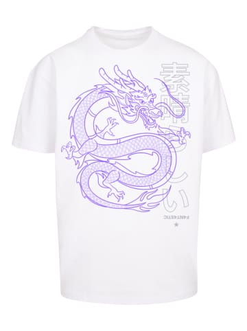 F4NT4STIC Heavy Oversize T-Shirt Drache Japan in weiß
