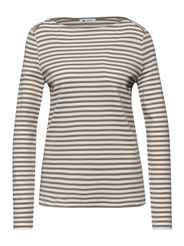 Street One Langarmshirt in schlamm weiß - 0001
