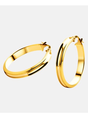 Diamant L'éternel Creolen aus 375 Gelbgold