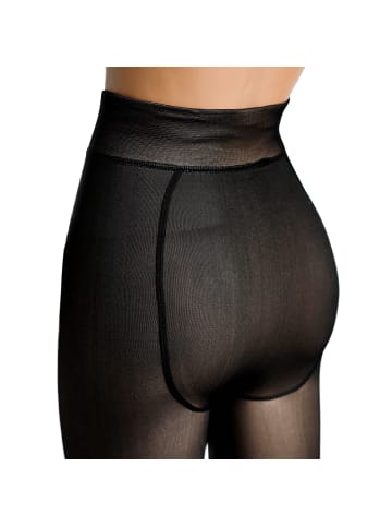 COFI 1453 Thermoleggings mit Innenfutter für Damen - wärmende Leggings in Schwarz