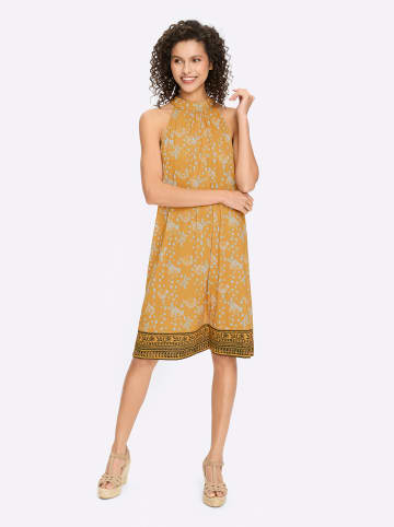 Heine Jersey-Kleid in ocker-ecru-bedruckt