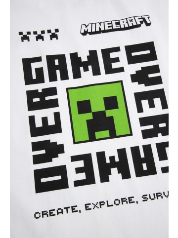 Coccodrillo T-Shirt mit kurzem Ärmel MINECRAFT in weiß