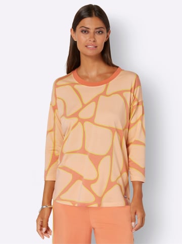 creation L Shirt in papaya-apricot-bedruckt