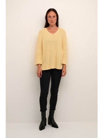 Kaffe Strickpullover KAmerian Oversize fit in Mellow Yellow