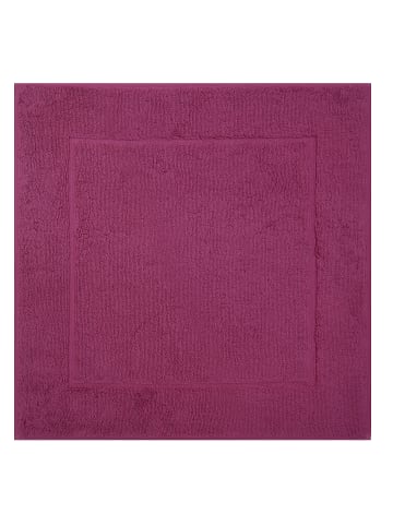 Framsohn 2er Set: Zwirnfrottier Badematte "BASIC" in rot  (L) 67 x (B) 67 cm