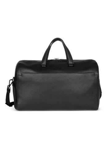 Bugatti Black Weekender Reisetasche Leder 50 cm schwarz