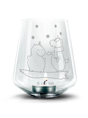 Mr. & Mrs. Panda Kerzenständer Einhorn Schneemann ohne Spruch in Transparent
