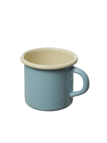 MARELIDA Krüger Becher Blechbecher 0,35L emailliert D: 8cm in blau, creme