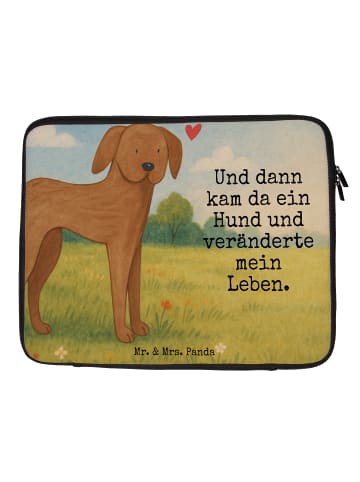 Mr. & Mrs. Panda Laptop Tasche Hund Dogge Design mit Spruch in Weiß