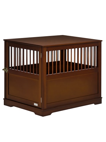 Pawhut Hundekäfig Braun 80,5L x 59,5B x 67,5H cm