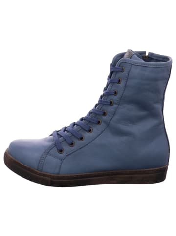 Esgano Damenschnürrstiefel warm flach Da.-Bootie in  Blau