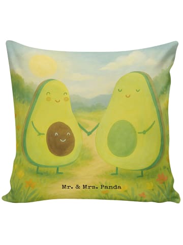 Mr. & Mrs. Panda Kopfkissen Avocado Pärchen Design ohne Spruch in Weiß
