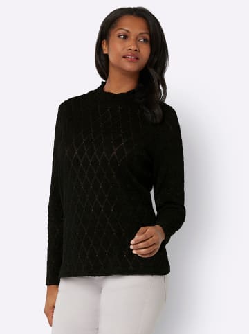 WITT WEIDEN Shirt in schwarz-camel-gemustert