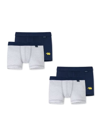 Schiesser Boxer Allday Basic in blau/weiß