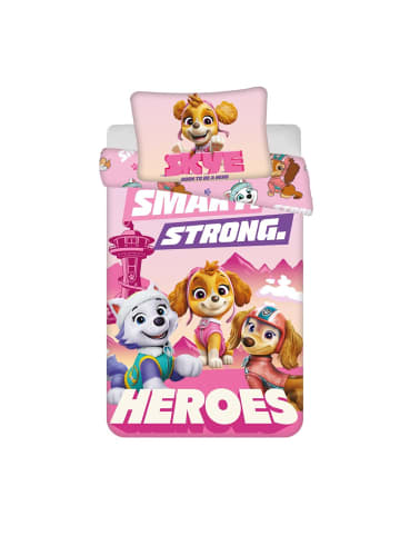 Paw Patrol Paw Patrol Bettwäsche-Set für Kinderbett 100x135 cm + 40x60 in Rosa