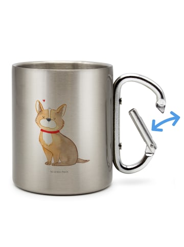 Mr. & Mrs. Panda Trinkbecher Hund Glück ohne Spruch in Silber