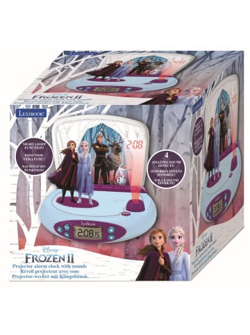 Lexibook Disney Frozen Die Eiskönigin 3D Projektions-Wecker mit Sound Elsa Anna 4 Jahre