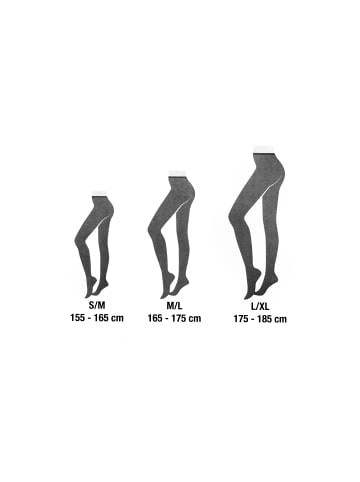 COFI 1453 Damen Strumpfhose 40 Den durchsichtig beschriftet Baumwollzwickel in Schwarz