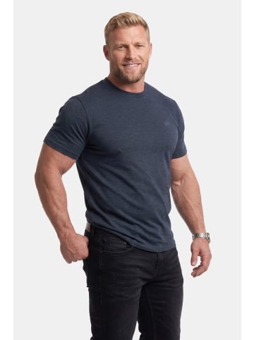 Men Plus Kurzarm T-Shirt in navy blau
