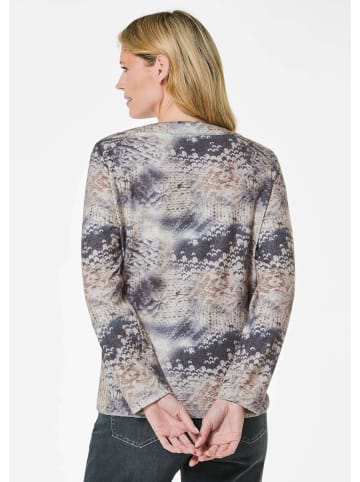 GOLDNER Druckshirt in beige / gemustert