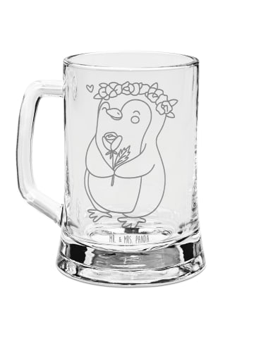 Mr. & Mrs. Panda Gravur Bierkrug Jungfrau Astrologie ohne Spruch in Transparent