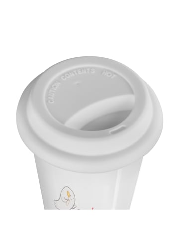 Mr. & Mrs. Panda Thermobecher Fledermaus Gespenster mit Spruch in Weiß