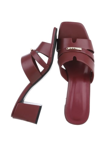 Ital-Design High-Heel Sandalette in Bordeaux