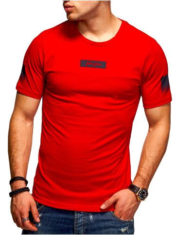 Jack & Jones T-Shirt - JJJORFlEMMTEE mit Print O-Neck in Rot