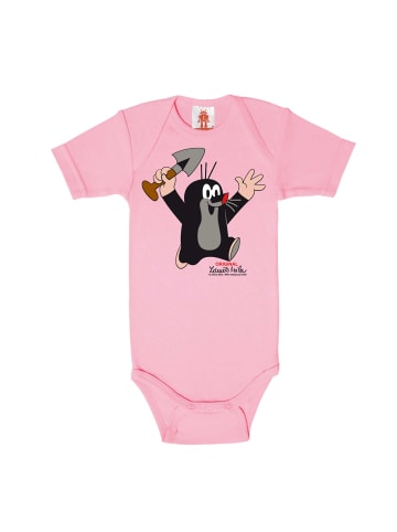Logoshirt Babybody mit Print Der kleine Maulwurf in pink